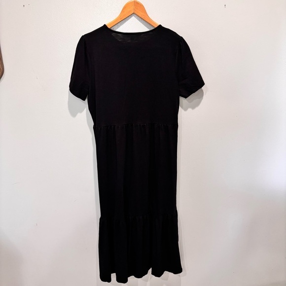 Boden Tiered Midi Black Dress Women’s Size 10R - Picture 7 of 9